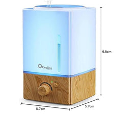 Exqline 1500ml Large Aroma Essential Oil Diffuser - Unique Aromatherapy Humidifier for Large Room (Wood Grain)