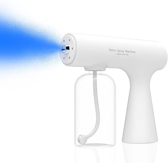 Handheld Humidifiers ，Atomizer Sprayer，Rechargeable ULV Nano Sprayer with Blue Light,Electrostatic ULV Atomizer Sprayer，Electrostatic Portable Sprayer