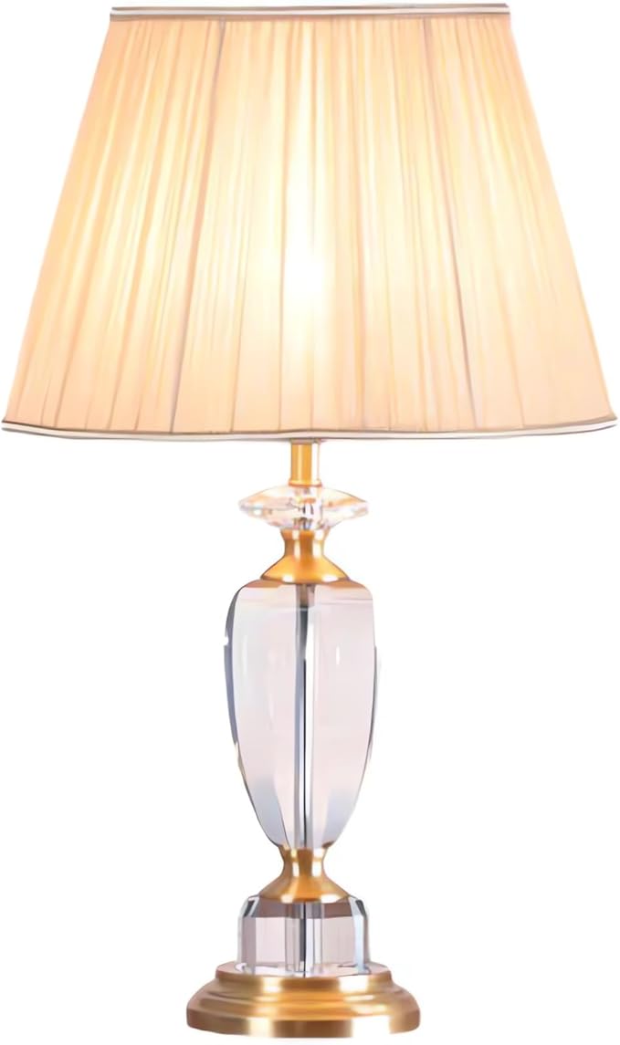 European Crystal Table Lamp Romantic Nightstand Light Bedroom Bedside Living Room Dorm Decor Accent Lighting for Home Interior