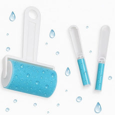 Reusable Lint Roller Sticky Picker Set Cleaner Lint Roller Pet Hair Remover Brush for Bed, Carpet, Sofa Medium Size + 2 Travel Size