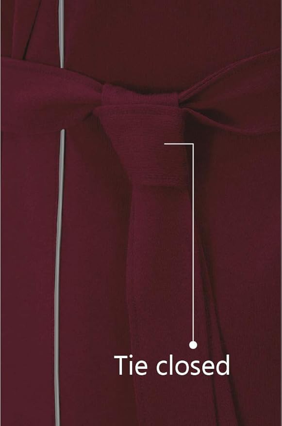 HOLOVE Men's Pure Cotton Bathrobe Lightweight Kimono and Hooded Spa Robes Soft Sleepwear