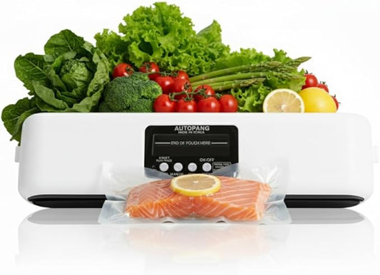 Cordless Vacuum Sealing Machine 85Kpa Powerful Suction One-Touch Operation No Lid Pressing Required - Compact Food Preservation for Home Use with 20 Pre-Cut Pouches