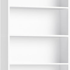 FOTOSOK 6-Tier Open Bookcase and Bookshelf, Freestanding Display Storage Shelves Tall Bookcase for Bedroom, Living Room and Office, White