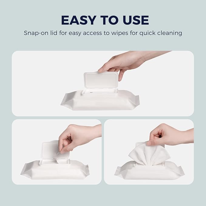 loukin Dry Erase Wipes, Whiteboard Cleaning Wipes, Non-Toxic Cleaning Wipes for Whiteboard, 6 Pack, 50 Wipes Per Pack