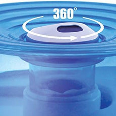 Crane Personal Ultrasonic Cool Mist Travel Humidifier and Vaporizer for Congestion Relief, 360° Adjustable Nozzle, Filter-Free .75 Liter Tank, Blue/White, Office Humidifier