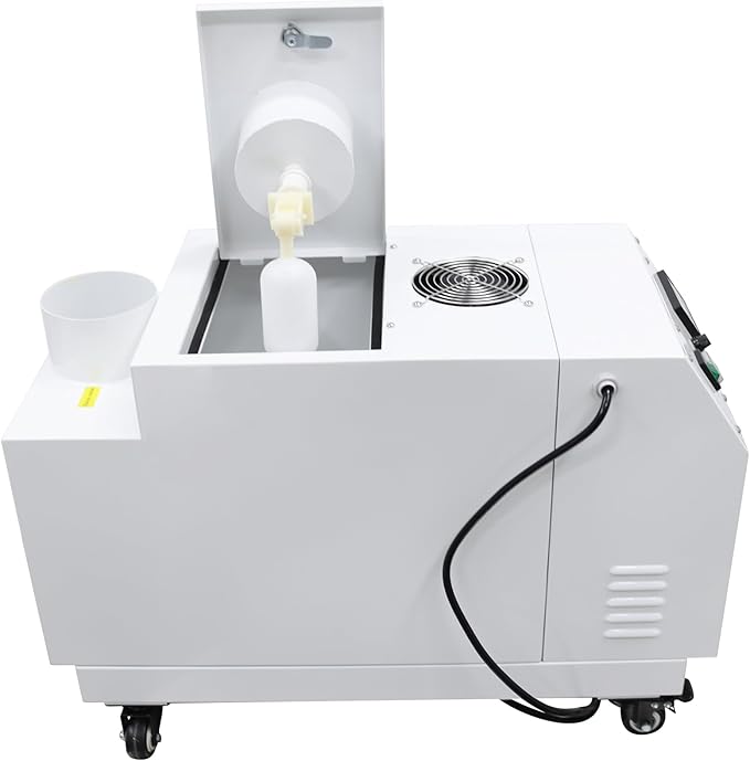 Industrial Ultrasonic Humidifier Commercial Cool Mist Humidifier 4.5kg/h (with Water Barrel Hole) Portable Air Cooler Sprayer for Large Room Greenhouse Agricultural