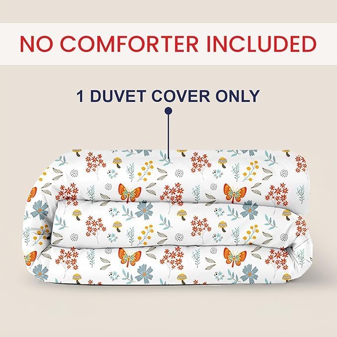 Kotton Culture 1 Pc California King Size Duvet Cover Only -100% Egyptian Cotton Sateen 600 Thread Count Ultra Soft Premium Durable Comforter Cover Zipper Closure & Corner Ties (Rain Forest,104"x98")