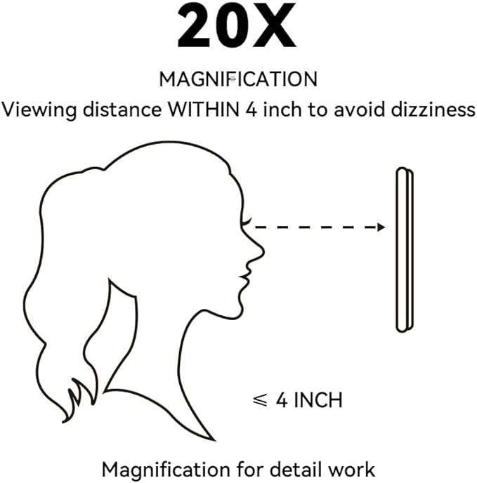 HIEEY Lighted Makeup Mirror, Hollywood Vanity Mirror with Lights, Three Color Lighting Modes, with 4in 20X Magnification Mirror, Smart Touch Control, 360°Rotation (17.4in,White,Gift Box)