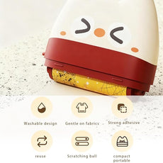 Pet Hair Removal Roller, Dual Purpose Adhesive Washing Device, Red and White