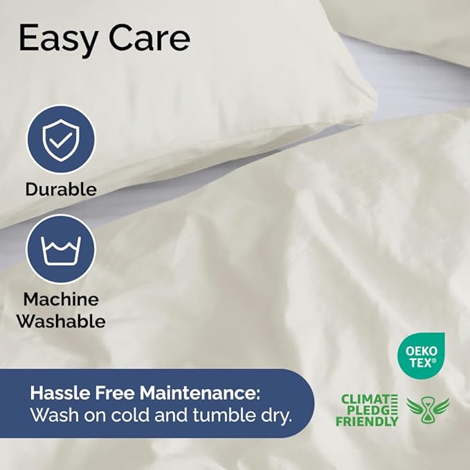 Duvet Cover Cal King Size Set - Extra Soft Cal King Size Duvet Cover 104 x 98 with 2 Pillow Shams - Hotel Luxury Easy Care & Fade Free w/Zipper Closures & Ties - Comfy Breathable Bedding Set (Ivory)