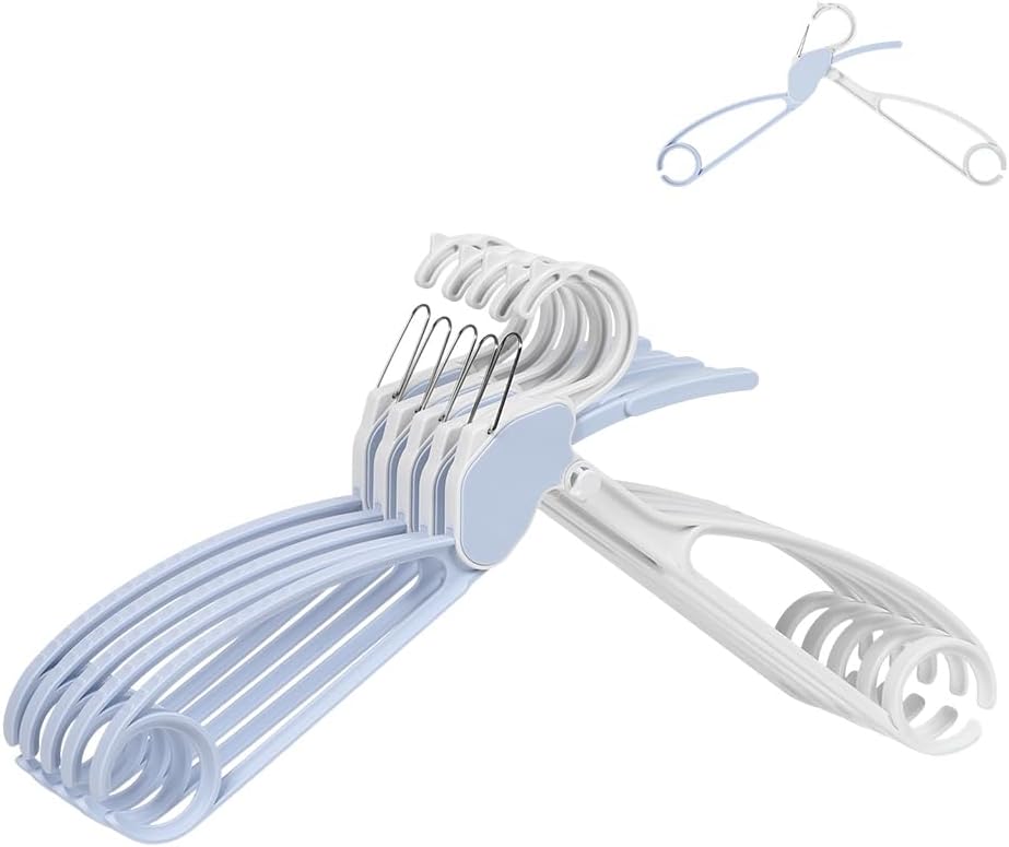 Quick-Release Clothes Hangers for Sweaters & T-Shirts - Neckline Protection, No Stretch, No Shoulder Bumps, Space-Saving Stackable Design [White, Pack of 5]