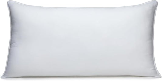 Amazon Basics Down-Alternative Pillows for Stomach and Back Sleepers, Soft Density, 20 x 36 inches, 2-Pack, White