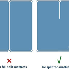 Waterproof Split Top King Mattress Pad Protector for Adjustable Bed, 34