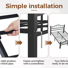 Full Size Bed Frames with Headboard, Noise-Free Design & Underbed Storage Heavy Duty Metal Bed Frames No Box Spring Needed/Tool-Free Assembly