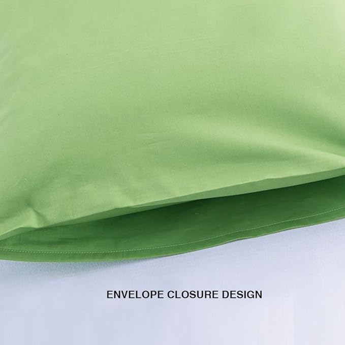 FLXXIE Microfiber Pillow Cases Queen Size Set of 2, Soft Pillowcases with Envelope Closure, Wrinkle Resistant Pillow Covers, 20x30, Sage Green