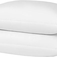 Goose Feathers and Down Pillows, Cotton Cover, Bed Sleeping Hotel Collection Pillows,Set of 2, Queen Size 20x28