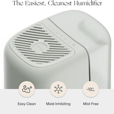 Canopy Bedside Humidifier 2.0, Moonstruck, 36 HR Run Time, 2.5L Capacity - Reading Light & White Noise - Alleviate Symptoms of Allergies, Cold, Dry Skin - Humidifier, Filter, Power Cord & Adapter