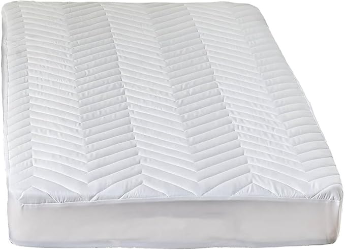 Kingnex Waterproof Quilted Twin XL Mattress Protector Pad for Extra Long Twin College Dorm Room Bed Fitted Sheet Padded Mattress Cover
