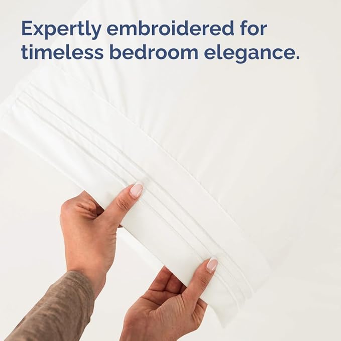 King Pillow Cases Set of 4 - Ultra Soft Hotel Quality Pillowcase Covers - Comfy, Cozy & Wrinkle Free - Shrinkage and Fade Resistant - Machine Washable Pillow Protectors - 4 Piece Set - Antique White