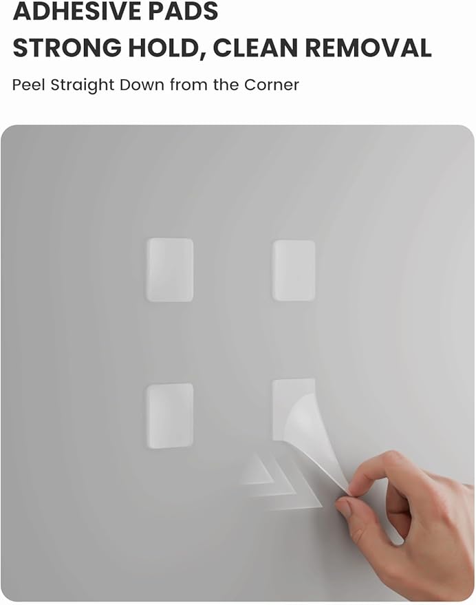 Cork Board Alternative Felt Strip Board 8-Pack 13"x2", Office Pin Board with 50 Push Pins, Adhesive Install for Bedroom Door & Home Office(Linen Dusk)