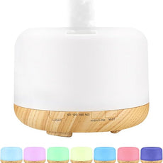Essential Oil Diffuser 500ml,Aromatherapy Diffuser with 7 LED Lights,Quiet Air Humidifier 4-in-1 with Timer & Auto-Off,Compact Scent Diffuser for Bedroom,Yoga,SPA,Baby Room(Portable Model)