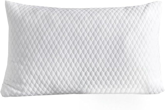 NTCOCO Shredded Memory Foam Bed Pillows for Sleeping Standard Size, with Washable Removable Hypoallergenic Sleep Pillow for Back and Side Sleeper