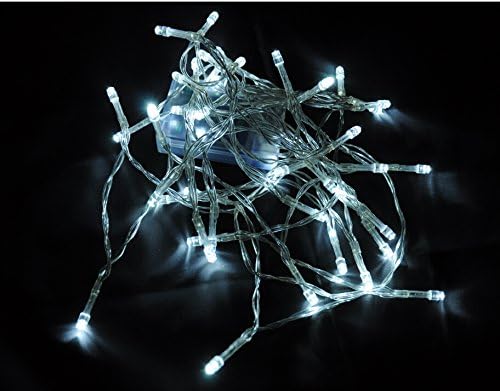 Karlling Battery Operated White 40 LED Fairy Light String Wedding Party Xmas Christmas Decorations(White,5 Pack)