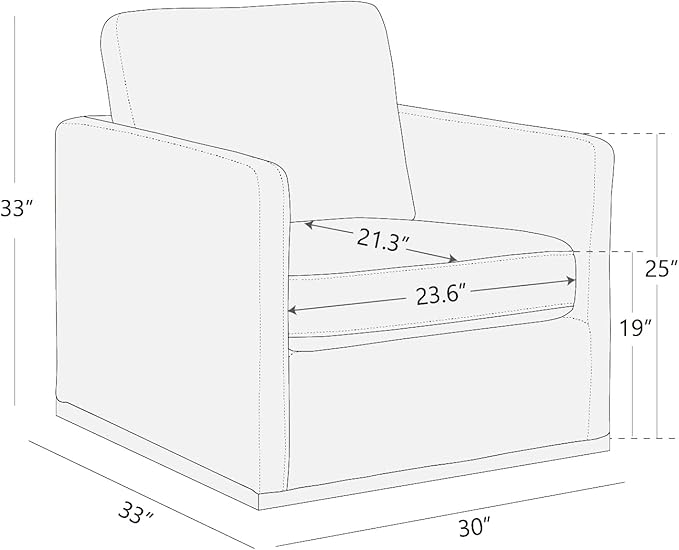 CHITA Swivel Accent Chair, FSC Certified Mid Century Modern Arm Chair for Living Room and Bedroom, Fully Assembled, Grey