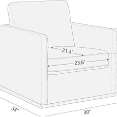 CHITA Swivel Accent Chair, Faux Leather FSC Certified Mid Century Modern Arm Chair for Living Room and Bedroom, Fully Assembled, Black