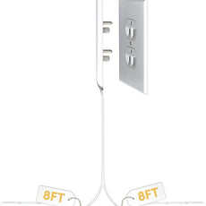 Sleek Socket Original & Patented Ultra-Thin Outlet Concealer With Cord Kit, Flat Extension With Multi Outlets Power Strip, Ideal for Home Improvement, Hide Bulky and Messy Cords