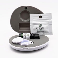 Essence Pearl Travel Case - Wearable Aromatherapy Kit with Nasal Diffuser Rings, Soaking Bay, and 5mL Essential Oil – Portable Wellness Gift Set for On?The?Go Self Care