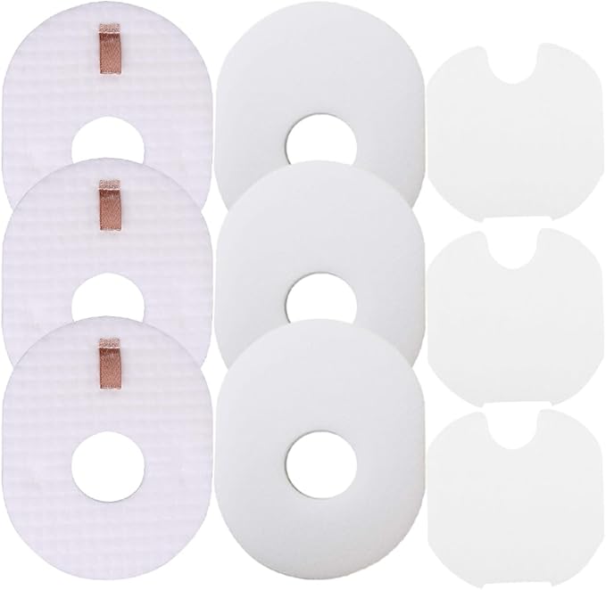 Dttery 3 Post + 3 Foam & Felt Filters Kit Replacement for Shark Rocket Ultra-Light Vacuum HV292, HV300, HV300W, HV301, HV302, HV303, HV305, HV308, HV310, UV450 Part XFFV300