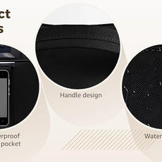 Shower Caddy for Dorm, Portable Hanging Shower Bag with Metal Hook, Oxford Cloth Quick Dry Mesh Organizer for Bathroom Essentials, Phone Pouch, 10.04 x 9.84 x 5.57 in/25.5 cm x 24.99 x 14.15 cm