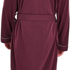 HOLOVE Men's Pure Cotton Bathrobe Lightweight Kimono and Hooded Spa Robes Soft Sleepwear