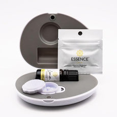 Essence Pearl Travel Case - Wearable Aromatherapy Kit with Nasal Diffuser Rings, Soaking Bay, and 5mL Essential Oil – Portable Wellness Gift Set for On?The?Go Self Care