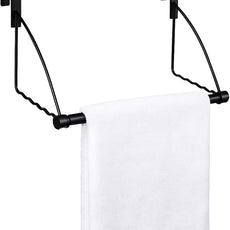 HOLDN’ STORAGE Over The Door Hanger - Door Rack Hangers for Clothes - Space Saving Designed for Bedroom & Bathroom - Ideal for Clothes & Towels - Drying Rack, Black