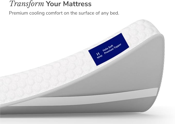 Helix Premium Memory Foam Mattress Topper with GlacioTex™ - Soft - Full