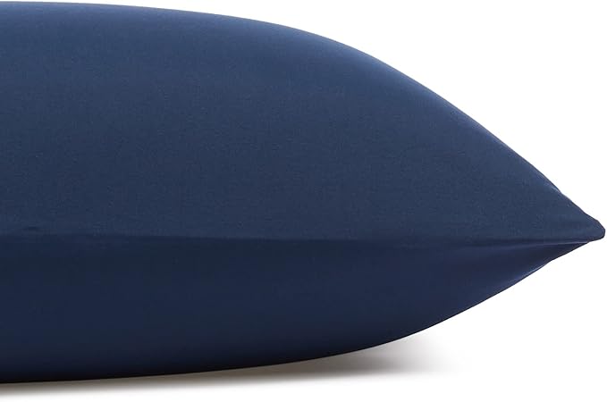 Amazon Basics Lightweight Super Soft Easy Care Wrinkle Free Microfiber 3 Piece Bed Sheet Set with 14-Inch Deep Pockets, Twin, Navy Blue, Solid, Kids, Men & Women Bedding AmazonBasics
