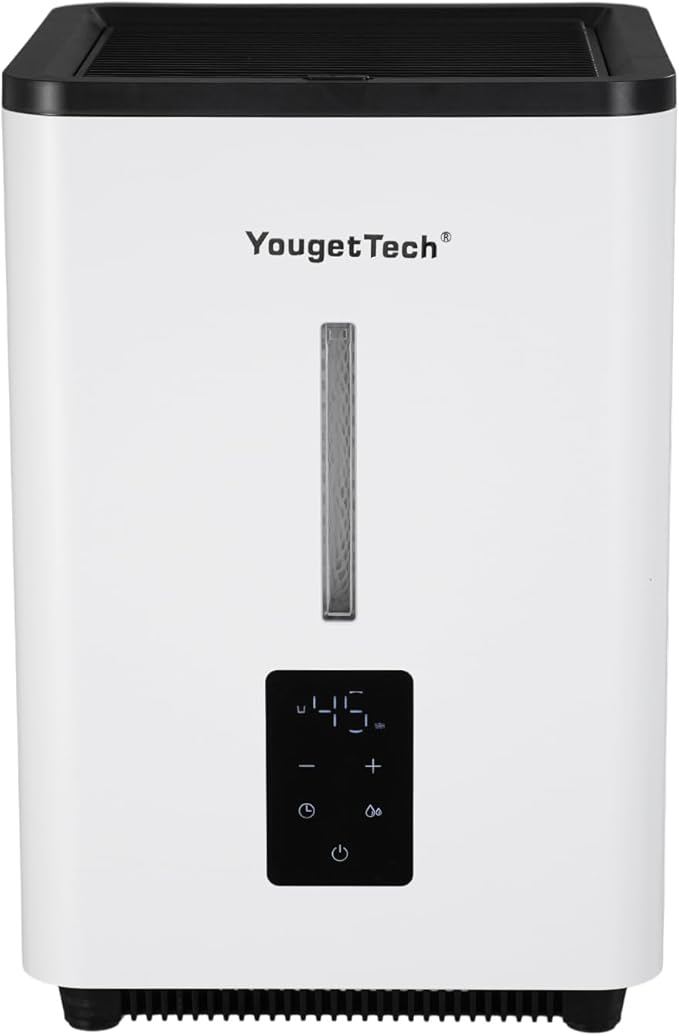 Evaporative Humidifiers for Bedroom Large Room|1.55Gallons|20W evaporative cool mist humidifier|7 Speed | MAX Output 1000 ml/h | Auto Humid | Top Filling