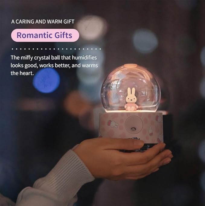 Miffy Crystal Ball Mist Humidifier - Romantic Gift Choice-(White Blue)