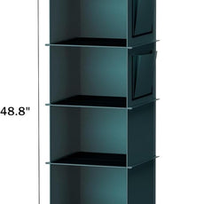 YOUDENOVA Hanging Closet Organizer, 6-Shelf Closet Hanging Storage Shelves, Green