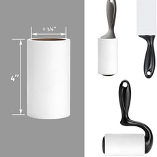 4 inch Lint Roller Refills for Scotch Brite Lint Roller Replacement Refills for Pet Hair Extra Sticky Everyday Clean Lint Remover Refills 6 Pack 60 Sheets per Roll Total 360 Sheets