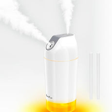 HandFan Small Portable Humidifier Rechargeable, 140ml/h Wireless Ultrasonic humidifier Battery Operated, Mini Personal Cordless Cool Mist Humidifiers, for Bedroom Office Travel Car Plants(Gray)