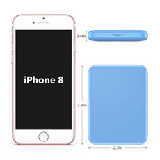 Kintion Pocket Mirror, 1X/3X Magnification LED Compact Travel Makeup Mirror with Light for Purse, 2-Sided, Portable, Folding, Handheld, Small Lighted Mirror for Gift, Blue