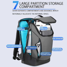 Shockproof Waterproof Laptop Backpack, 17-Inch Anti-Scratch Travel Backpack with Large Storage(Black/Gray/Green) (Grey)