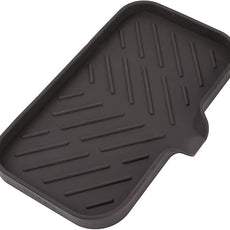 Silicone Bathroom Soap Dishes with Drain Spout-Bathroom and Kitchen Sink Organizer,Sponge Holder,Dish Soap Tray,Perfect for Dispenser,Scrubber,Bottle,Cup on Sink or Counter-Coffee 9.6