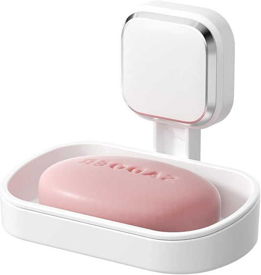 TAILI Soap Holder Saver, Bar Soap Dish Tray Suction Cup for Shower Wall Mounted, Removable, Suitable for Bathroom, Tub,Sponge Holder Kitchen Sink,Removable,Easy to Clean,Universal Bathroom Accessories