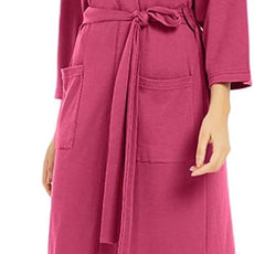 U2SKIIN Womens Robes, 100% Cotton Lightweight Robes 3/4 Sleeves Kimono Knit Soft Loungewear Short Bathrobe