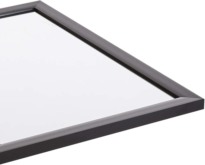 Amazon Basics Rectangular Wall Mount Mirror, Standard Trim, Black, 20" x 28"