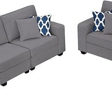 Legend Vansen Modular Sectional Sofa U Shaped Couch with Ottoman Modern Reversible Corner Sectional Couch for Living Room (Dark Grey, 2+3)